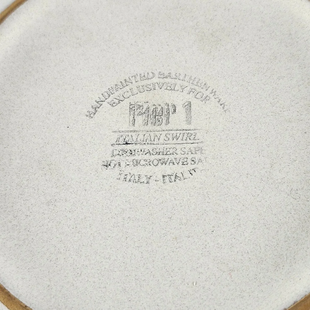Pier 1 ITALIAN‎ SWIRL Luncheon Salad Plate Bowl 9 1/2
